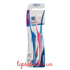ELKOS  Класичні зубні  щітки середньої жорсткості (EDEKA elkos Classic Zahnbürste mittel), 2 шт